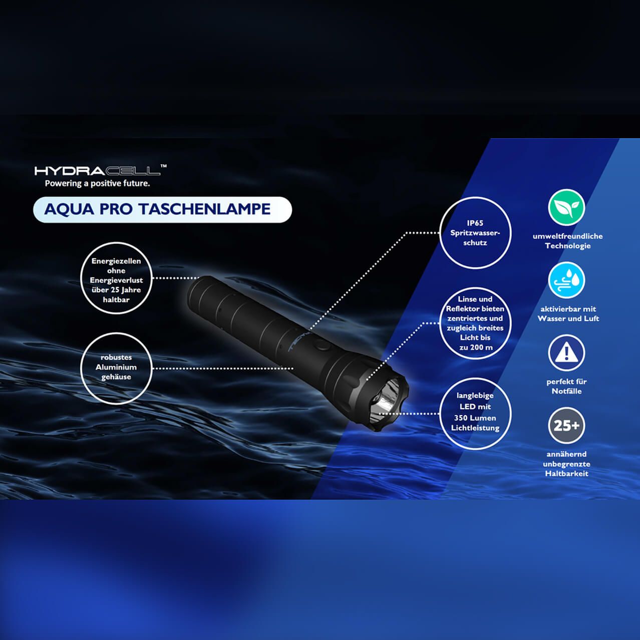 LED Taschenlampe AquaPro