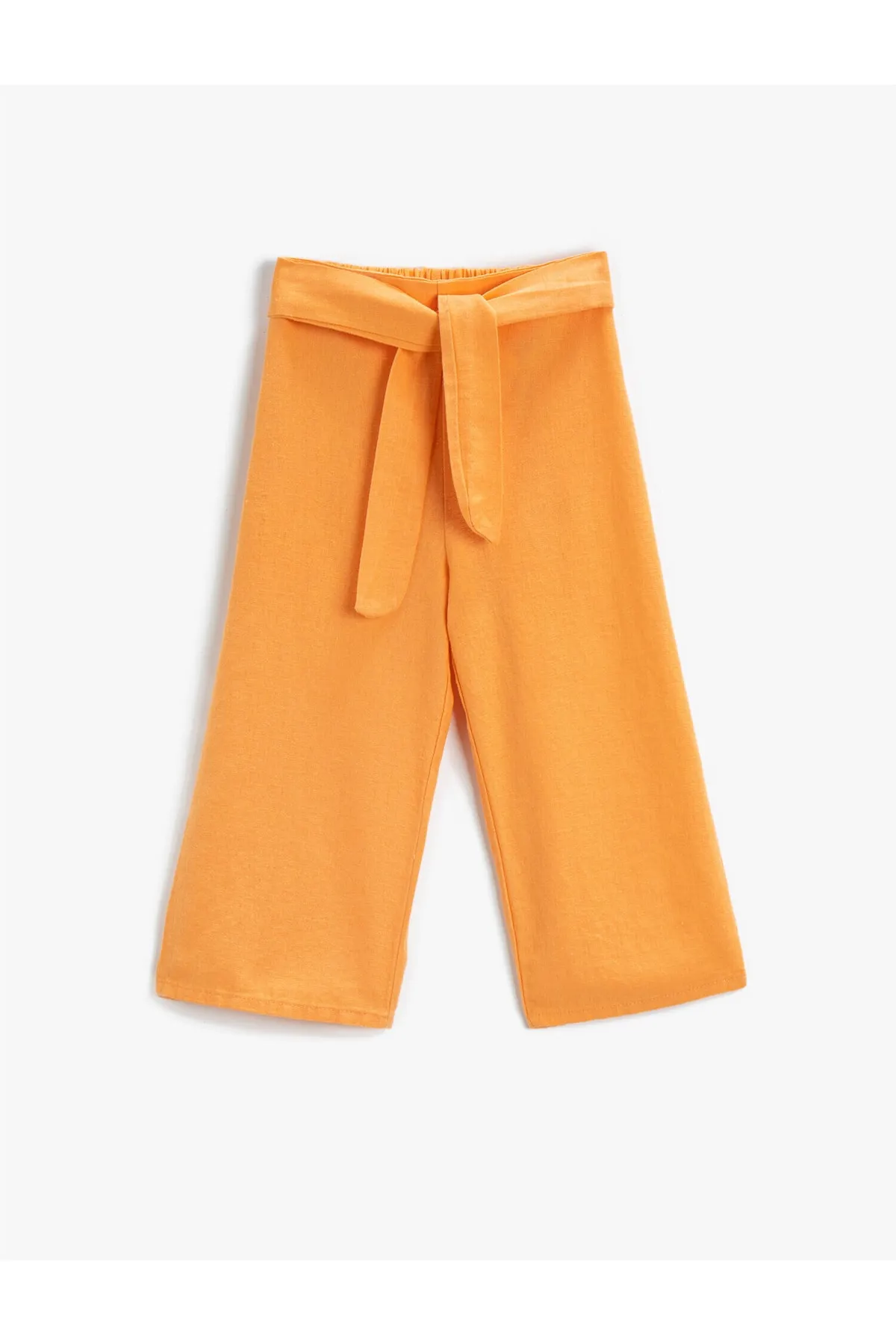 Koton  Hose mit weitem Bein, hoher Taille und Gürteldetail
