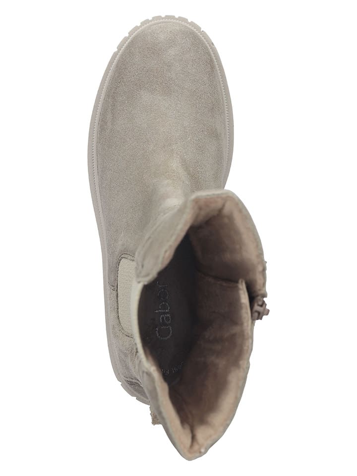 Gabor Leder-Chelsea-Boots in Grau günstig kaufen