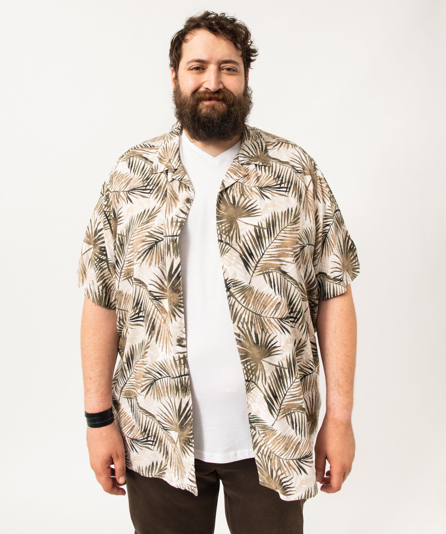 Chemise homme à manches courtes en viscose fluide imprimée imprime | GEMO