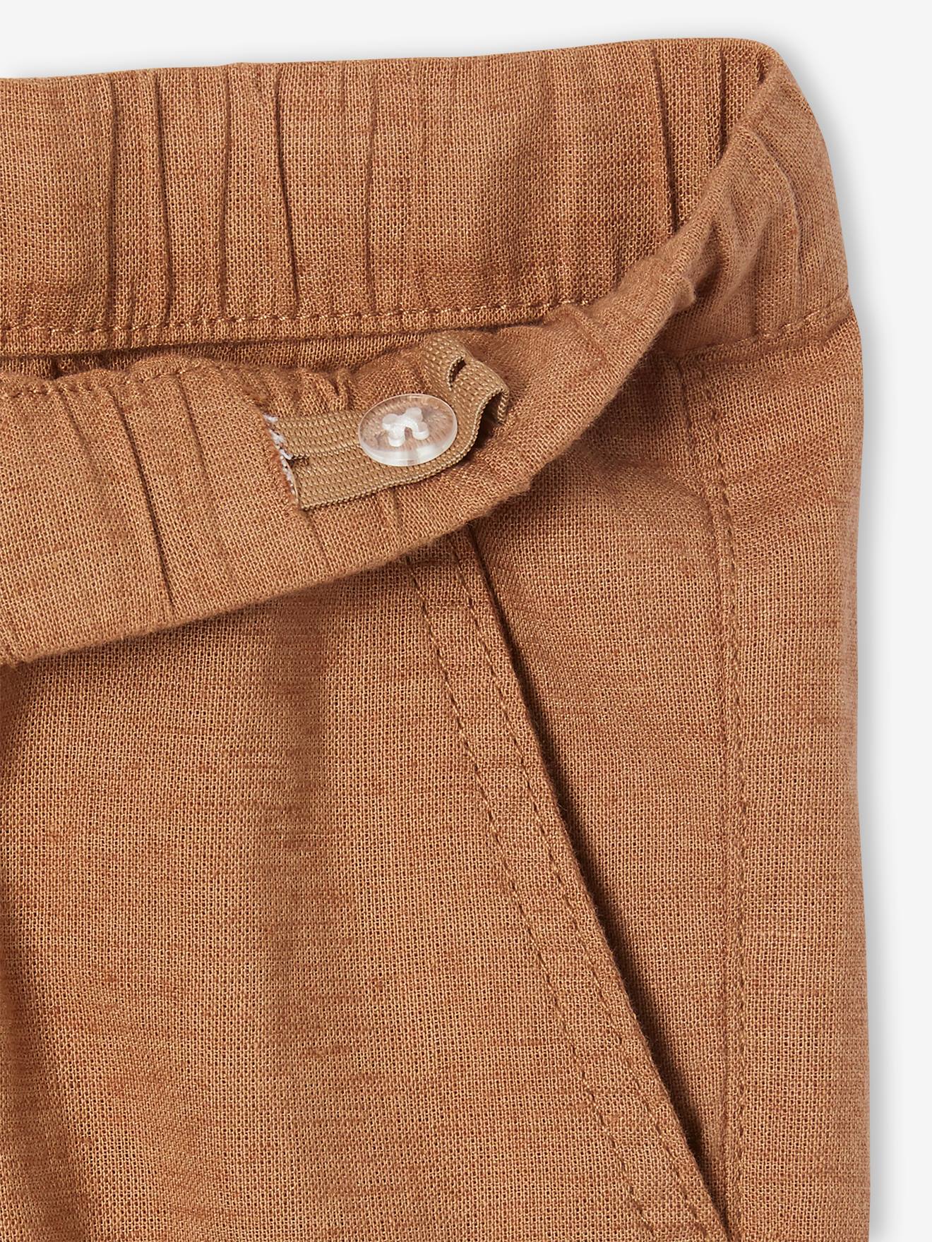 Vertbaudet Jungen Hose mit Leinenanteil - nachtblau
