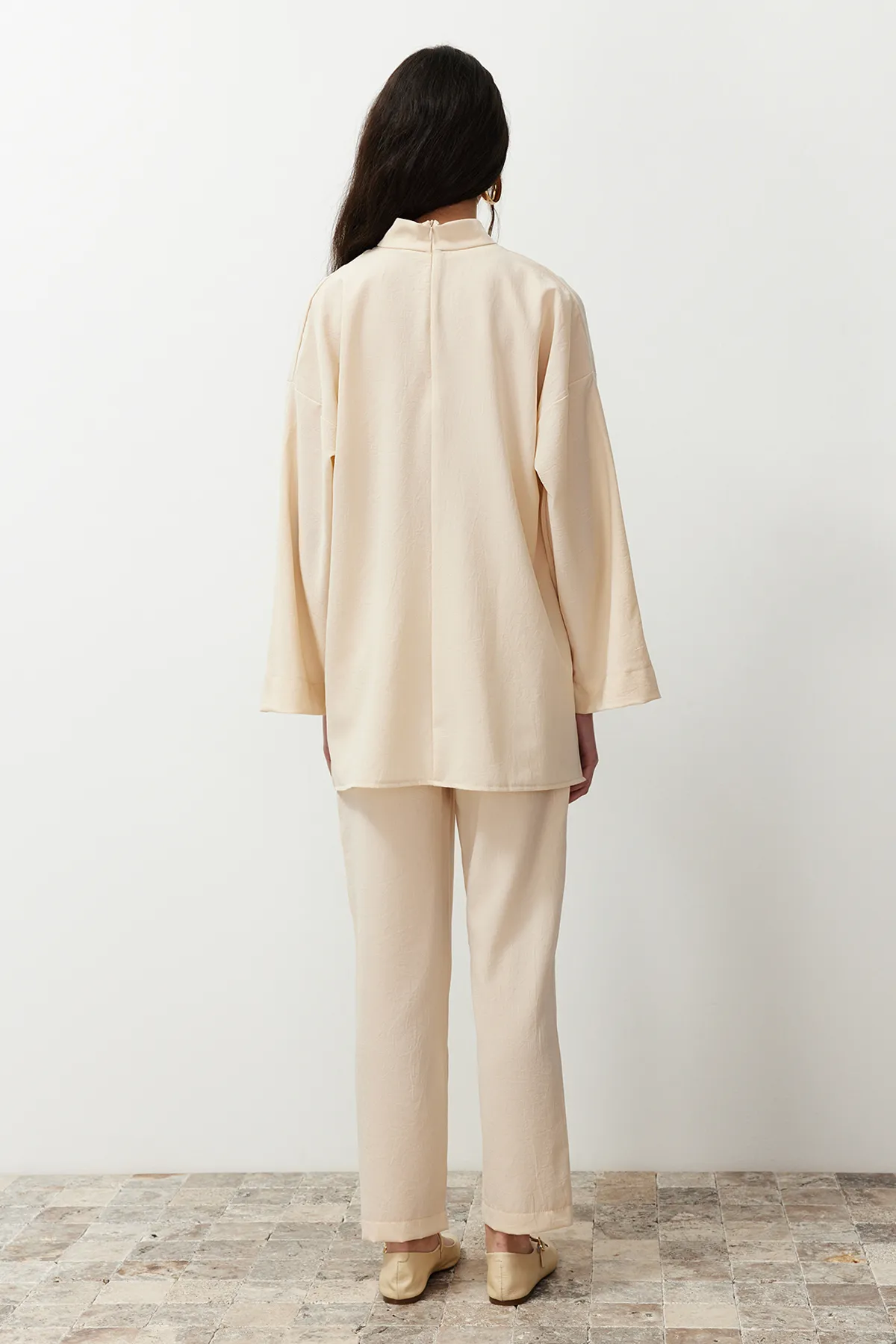Trendyol Modest  Unteres und oberes Aerobin-Set aus Steingewebe TCTSS24US00055