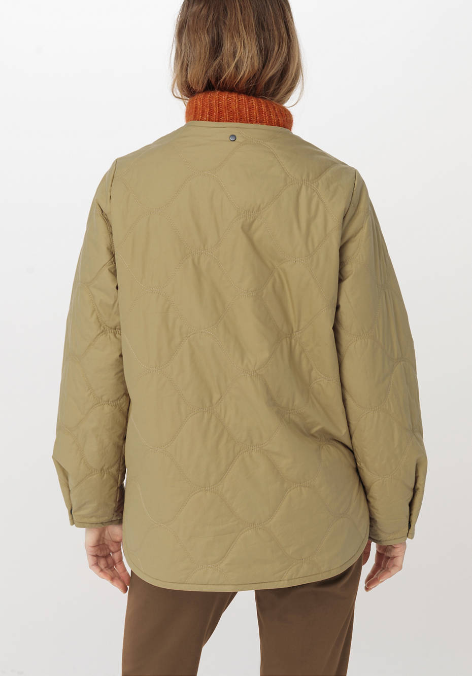 Steppjacke Nature Shell aus Bio-Baumwolle mit Woll-Wattierung