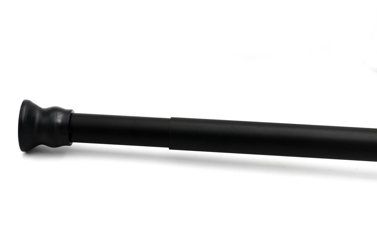 Ridder Duschvorhangstange Ø 25 mm telskopierbar von 110 - 185 cm, schwarz