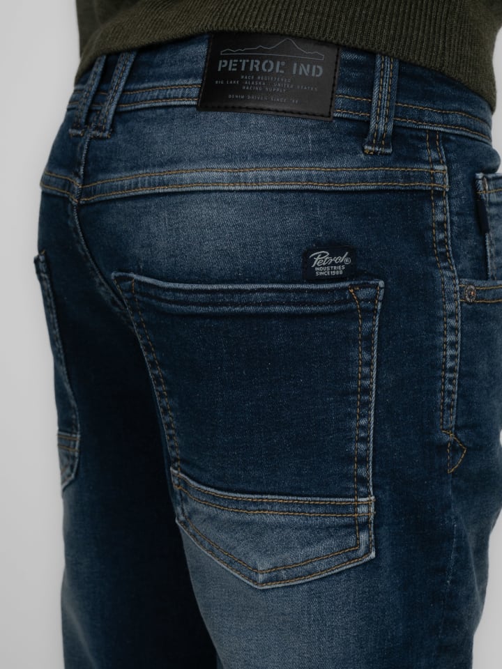 Petrol Industries Starling Straight Fit Denim Siku in Blau günstig kaufen