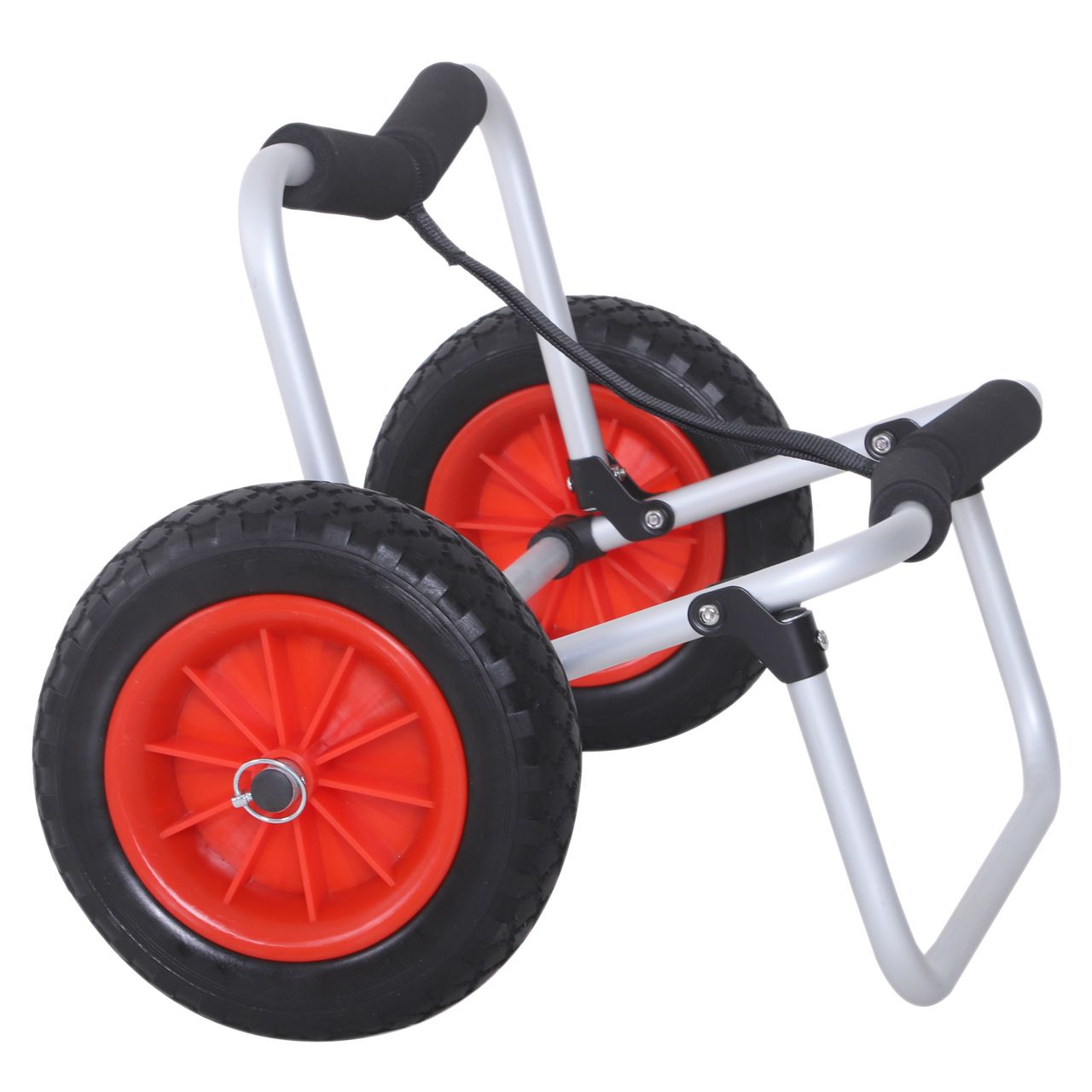 HOMCOM Kanuwagen Kajakwagen Surfwagen klappbar mit Gurt PU-Räder Alu bis 90 kg