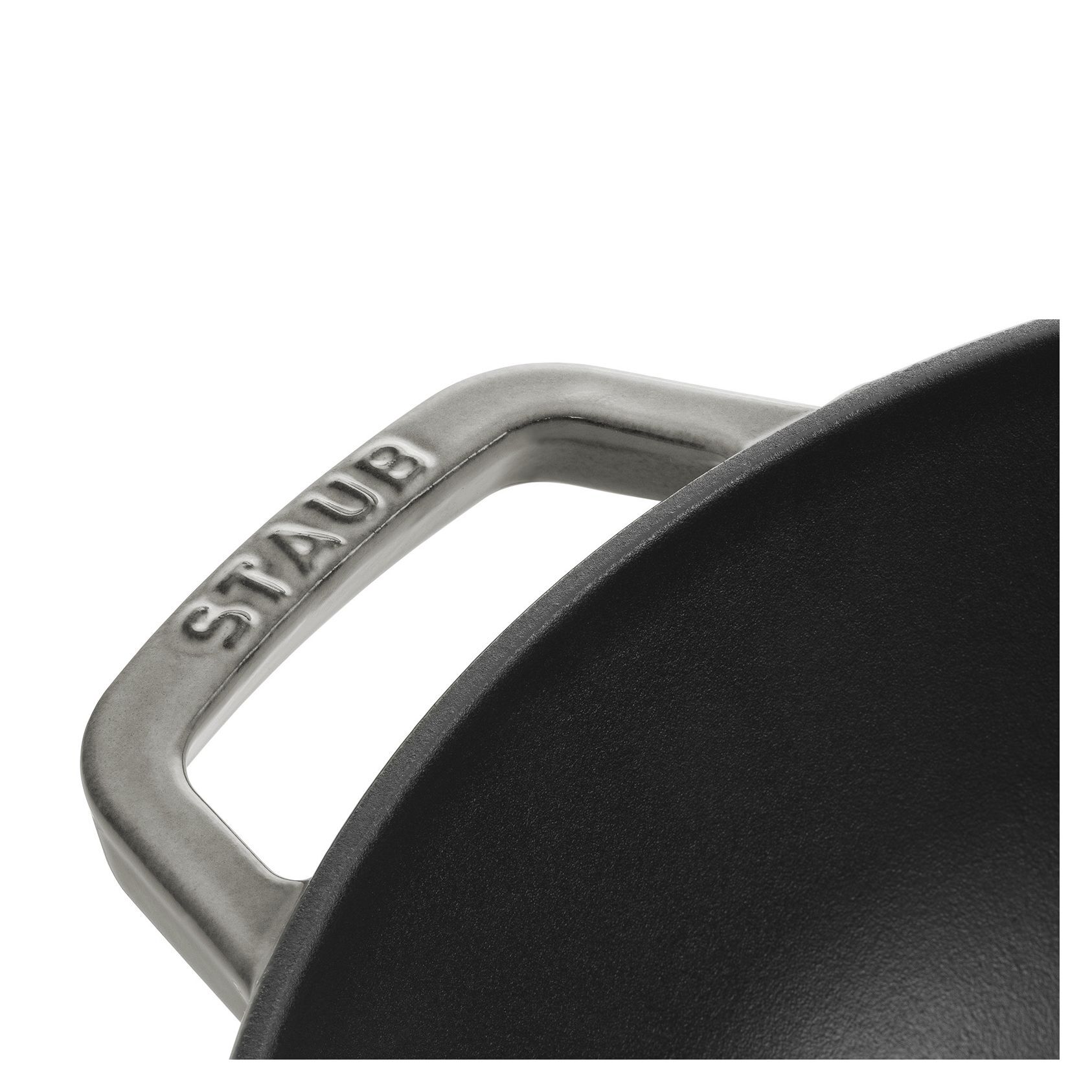 Wok mit Glasdeckel 30 cm, Gusseisen