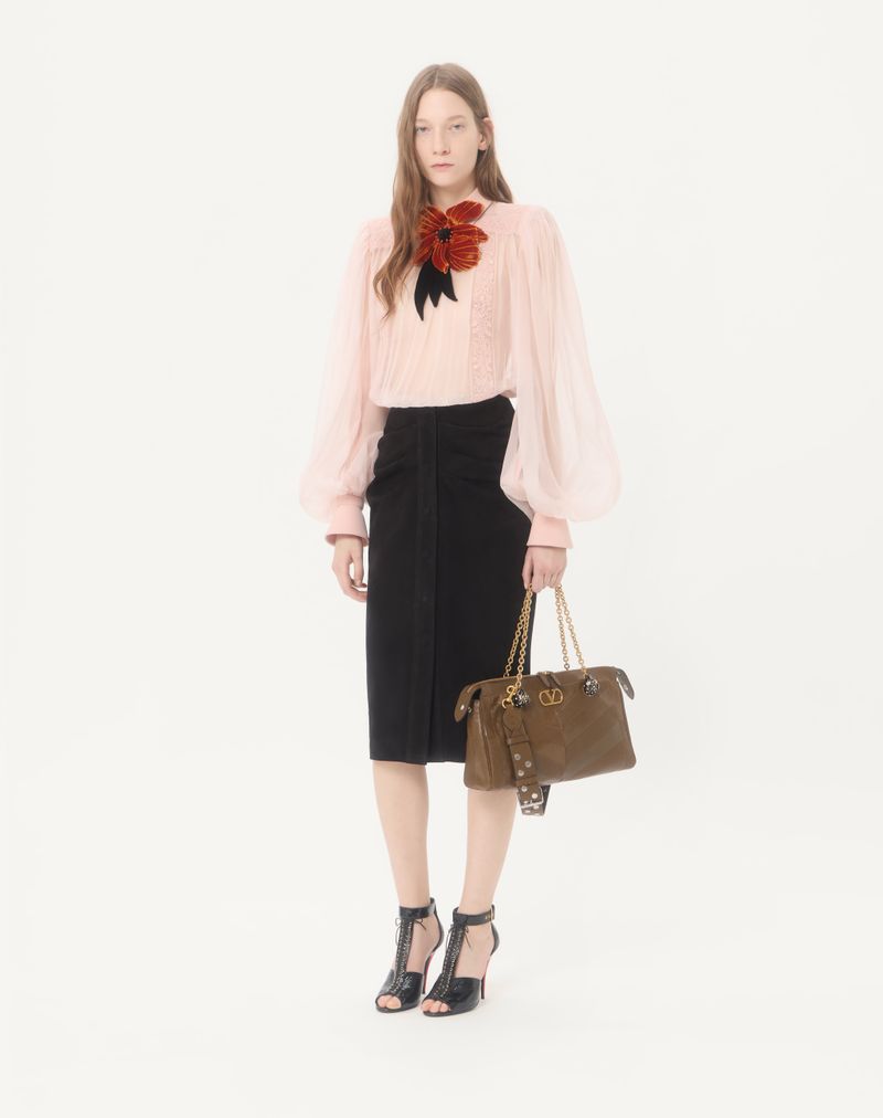 Bolsa de ombro Valentino Garavani Panthea Chevron Nappa