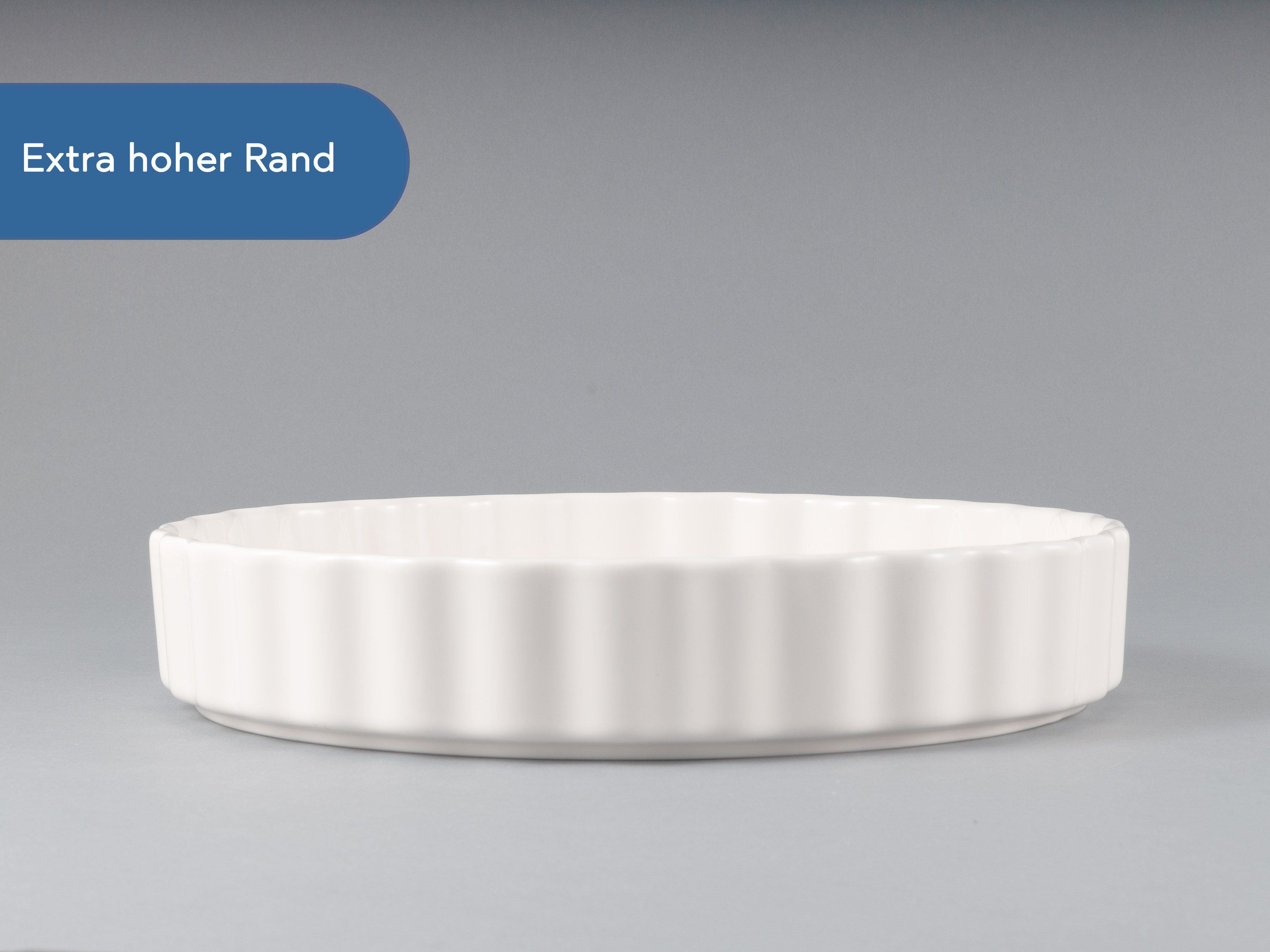 Hanseküche Quicheform Quicheform Keramik 28 cm, (Quicheform mit hohem Rand 1-tlg), Ideale Wärmeverteilung, Hoher Rand, Kratzfest