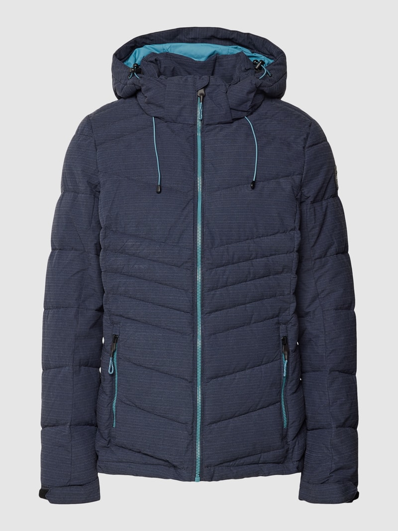 Steppjacke mit Kapuze in marineblau