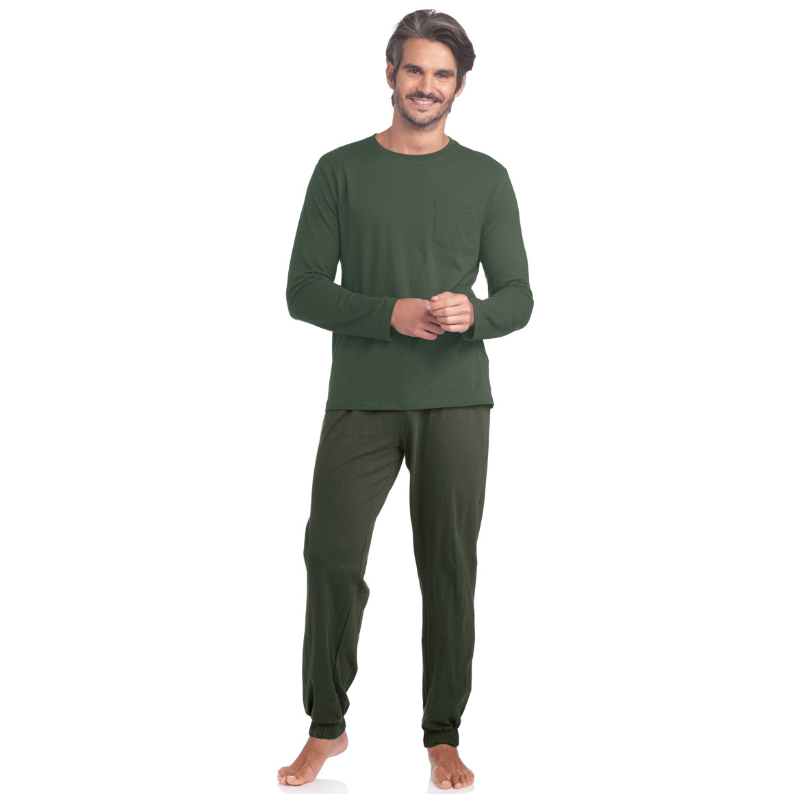 Herren Schlafshirt mit Brusttasche