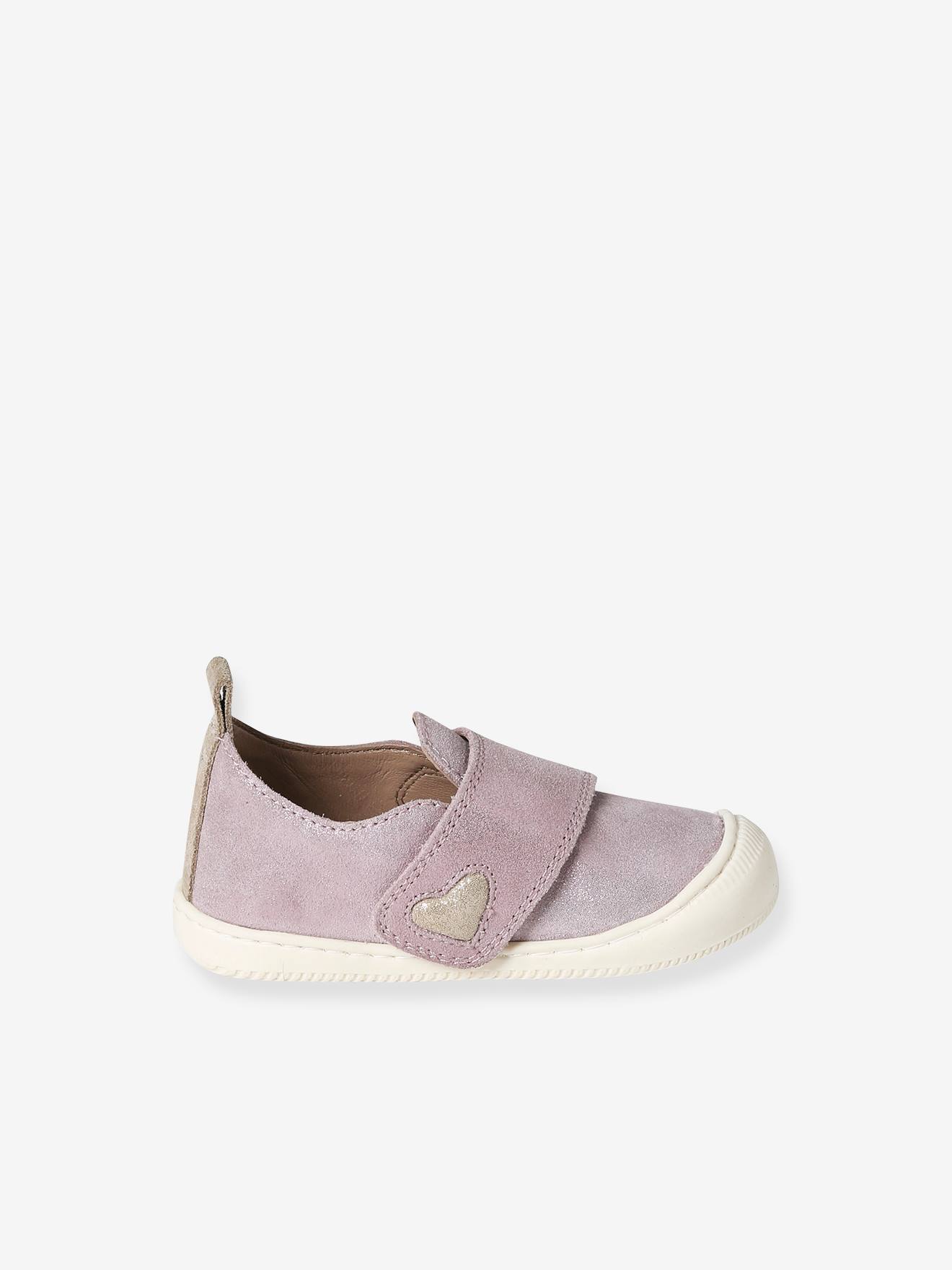 Vertbaudet Baby Hausschuhe mit Klettverschluss - rosa