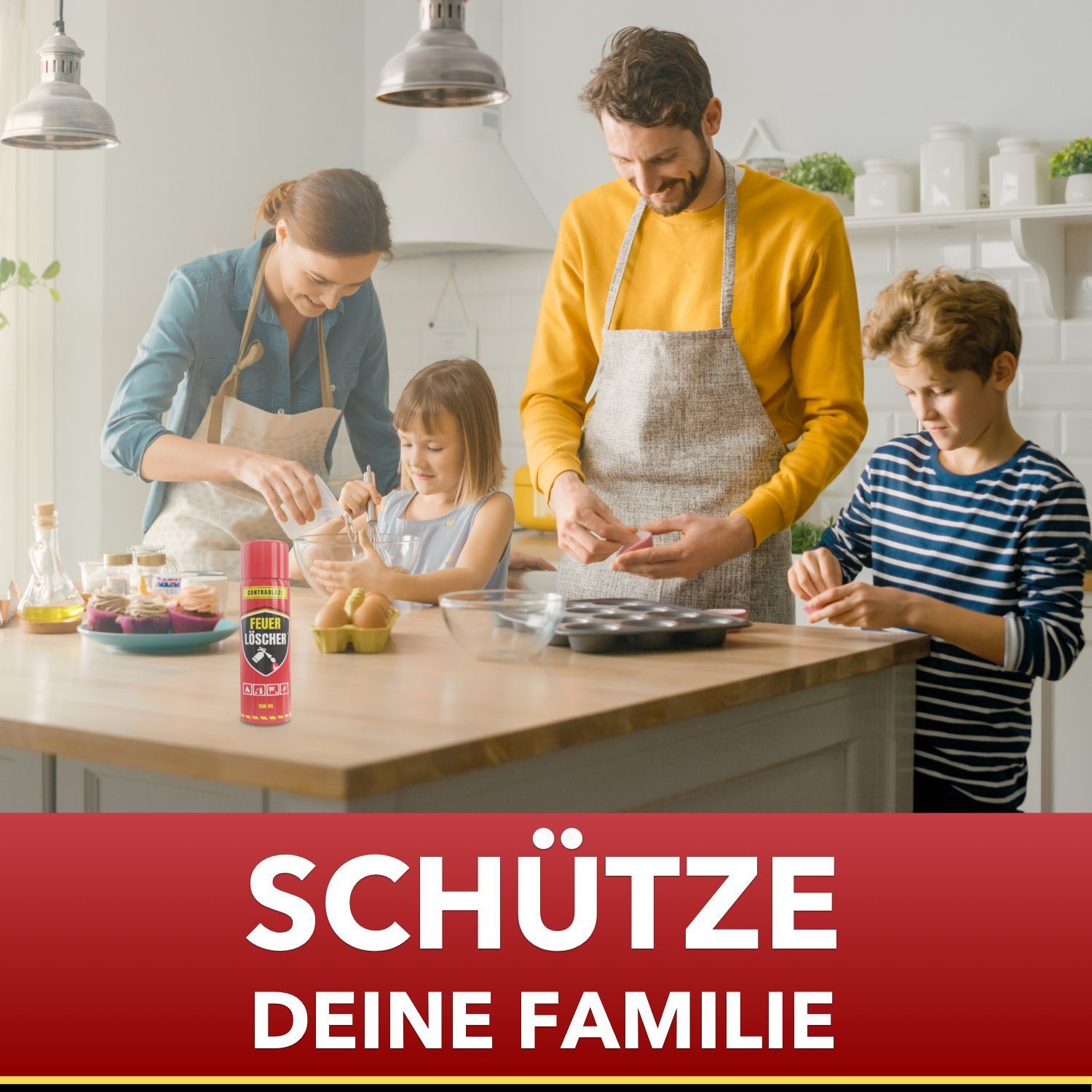 CONTRABLAZE Feuerlöschspray 1x 500ml gegen Fett- und Entstehungsbrände, für mehr Sicherheit im Haushalt, (Spar-Set, 1-St., Unterschiedliche Stückanzahl) Optimal geeignet für die Küche, Grill, Auto, Kabel- und Fettbrände