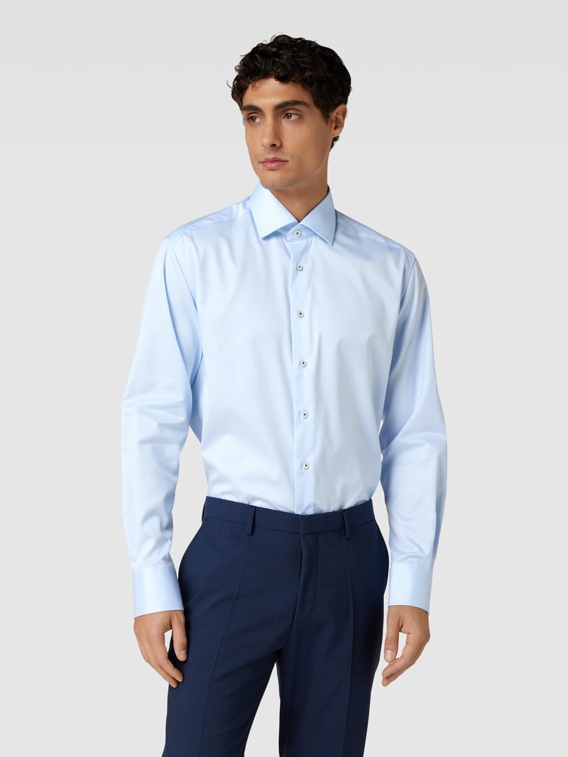 Slim Fit Premium Shirt mit Kentkragen in bleu