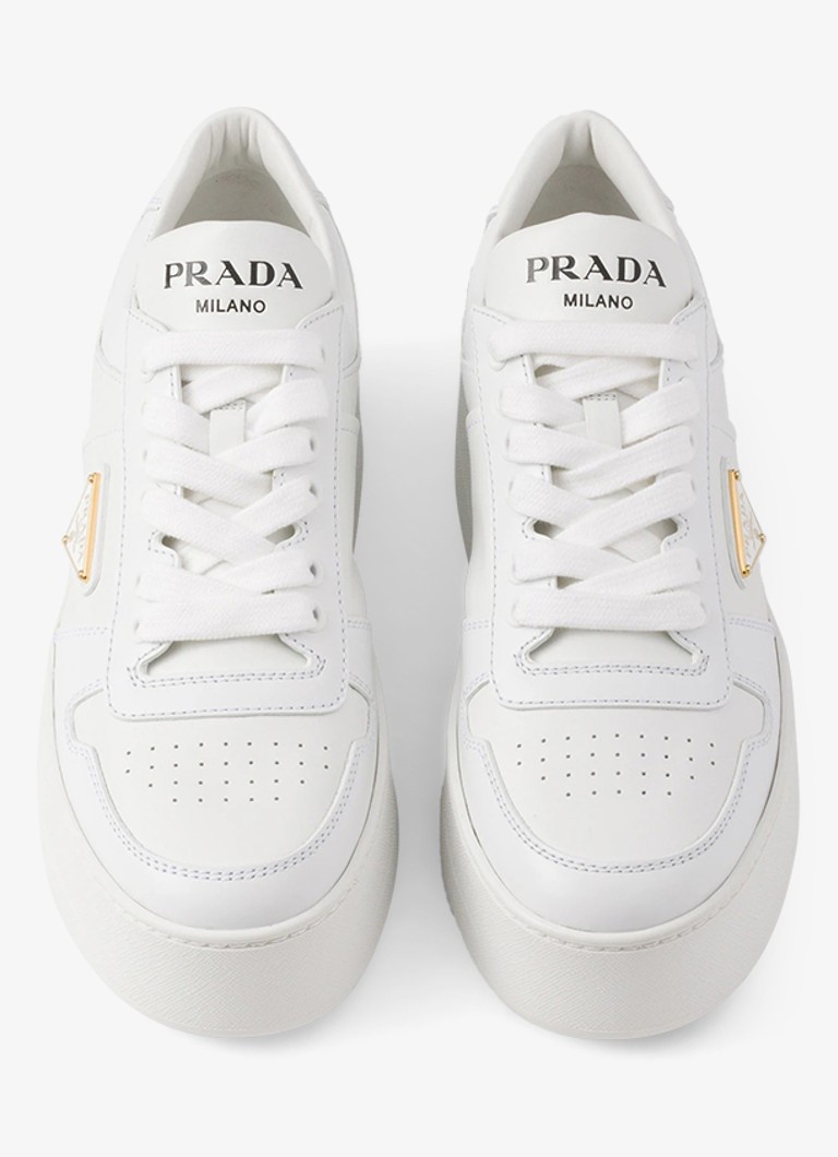 Prada Downtown Bold kožne tenisice s platformom