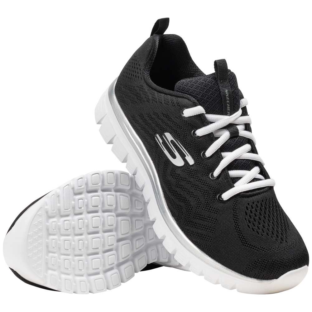 Skechers Graceful - Get Connected Damen Sneaker 12615W-BKW