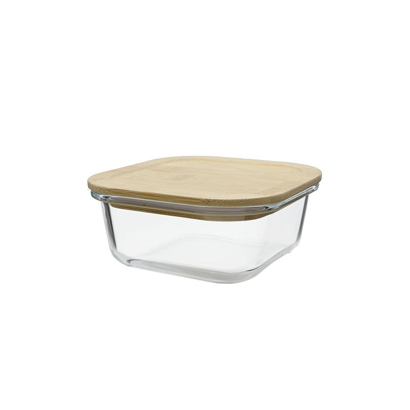Cuisine Matoppbevaring 0,38 l glass og bambus