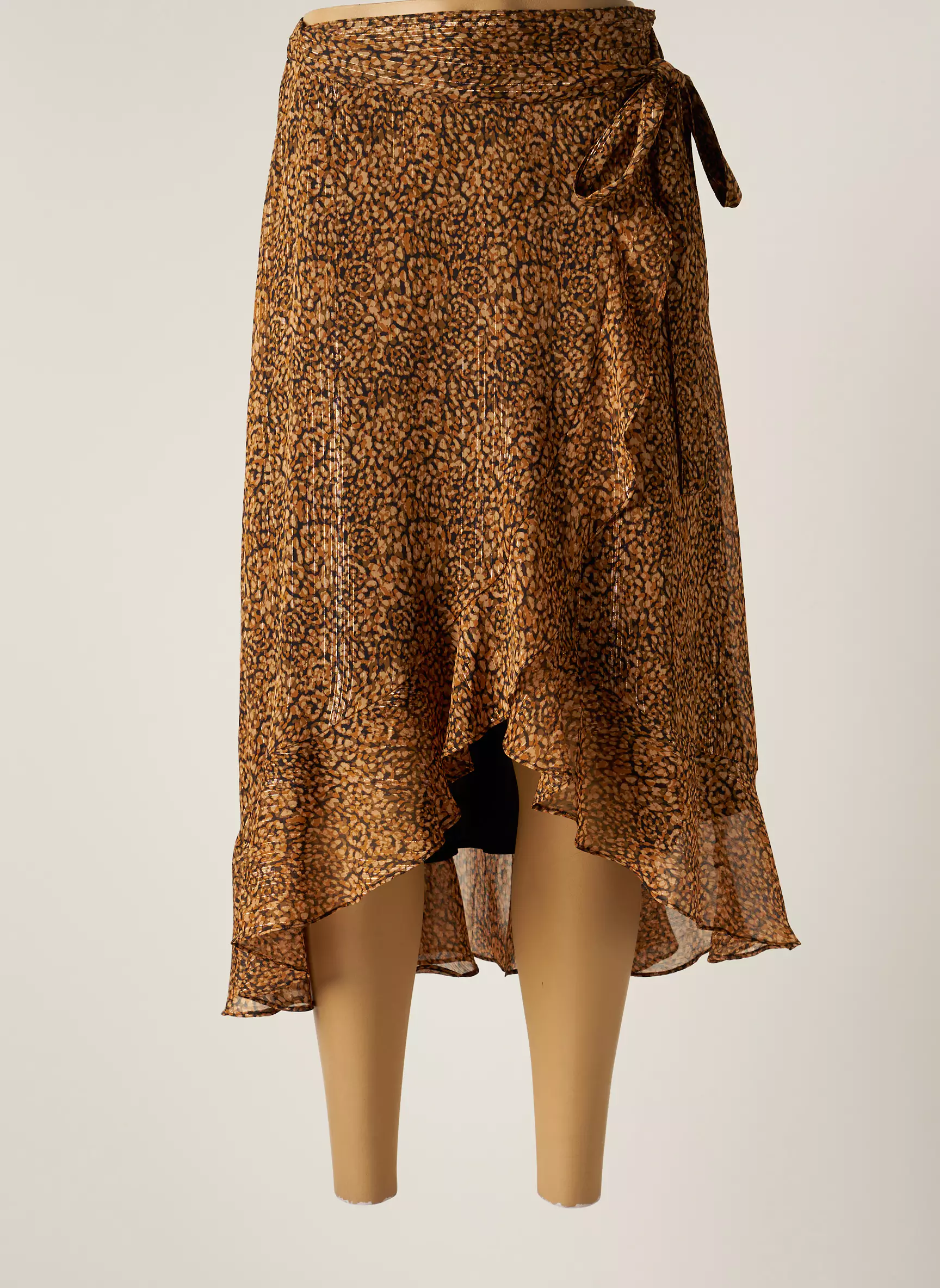 Suncoo Jupes Mi Longues Femme couleur marron