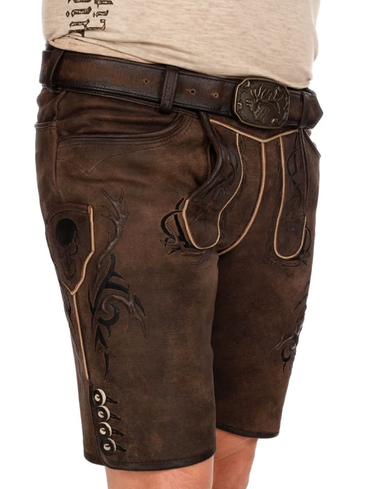 Spieth & Wensky Lederhose DEMOS in braun günstig kaufen 52