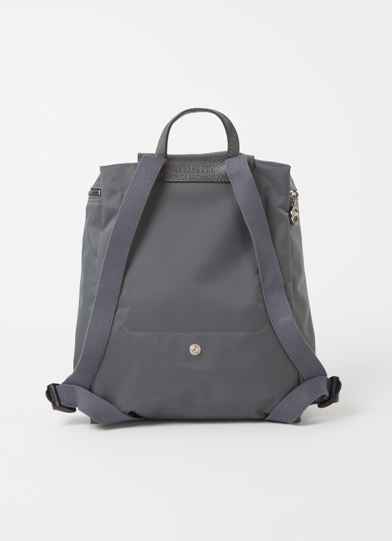 Longchamp Le Pliage Vihreä reppu nahkayksityiskohdilla