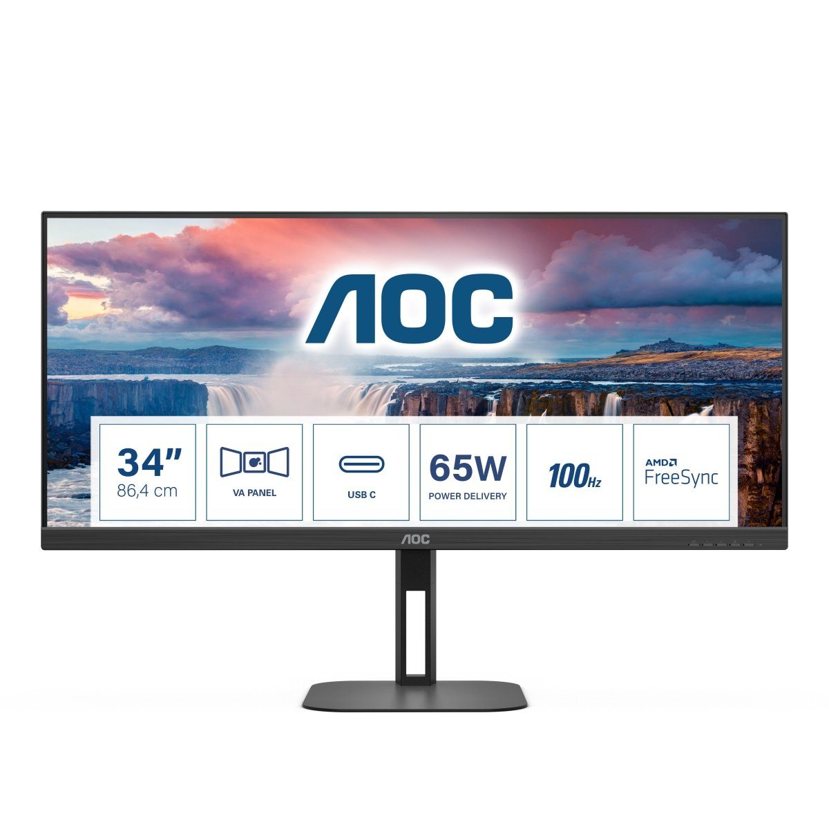 AOC U34V5C/BK Gaming-Monitor (86,3 cm/34 