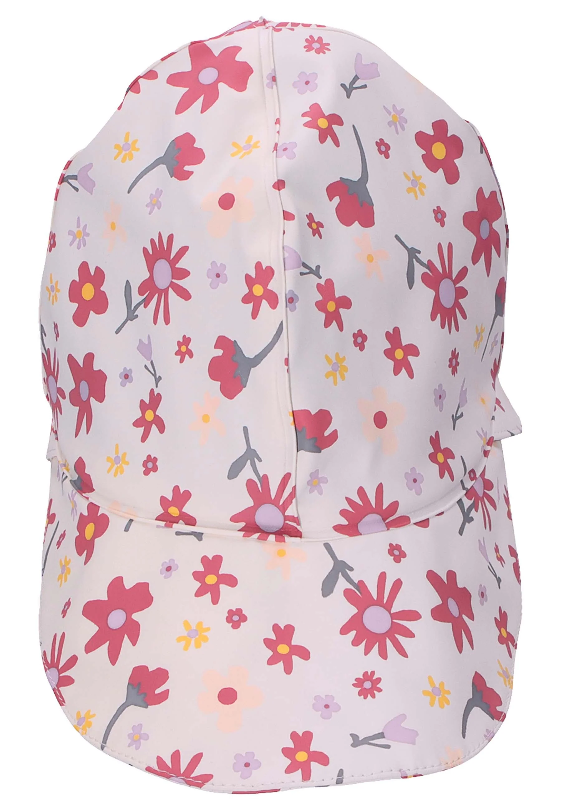 Regenhut Blumen mit verschweißten Nähten in Rosa