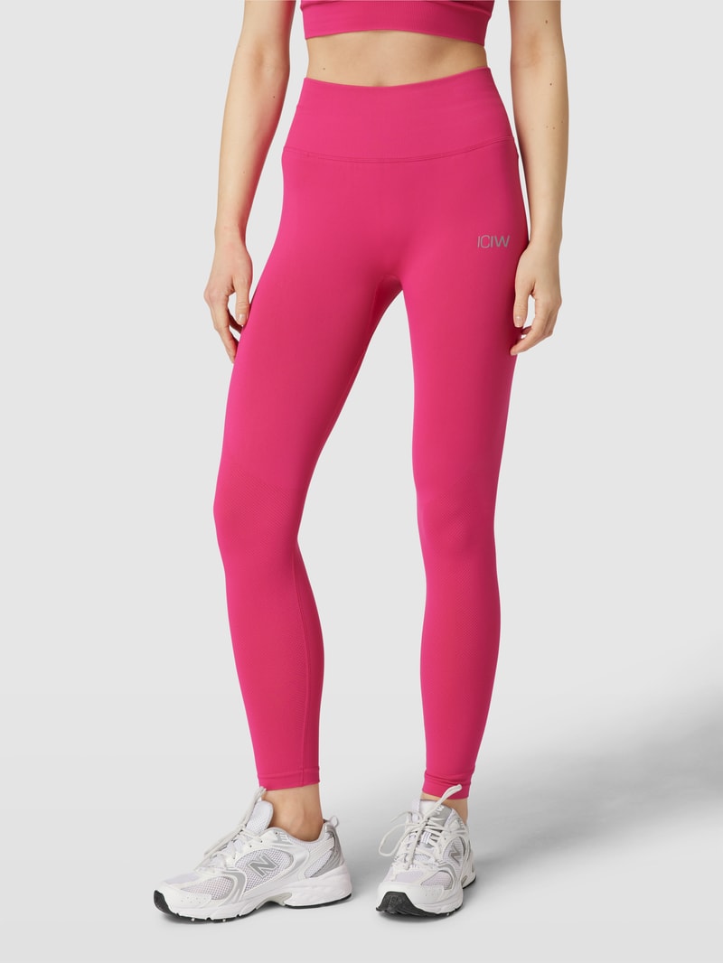 Leggings mit Label-Print Modell 'Define Seamles Scrunch' in pink