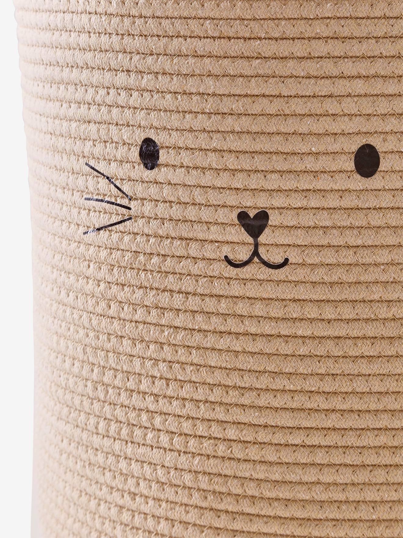 Vertbaudet Kinderzimmer Aufbewahrungskorb KATZE - beige
