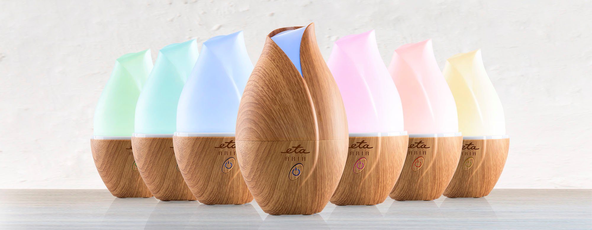 eta Diffuser ARIA ETA463490000 Aroma Diffuser, 0,6 l Wassertank, Ultraschall-Technologie, für Räume bis 25 m²