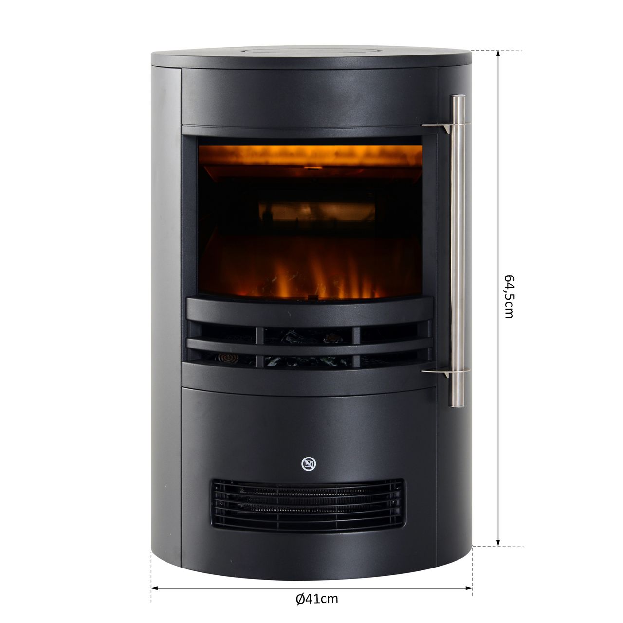HOMCOM LED Elektrokamin Wandkamin Standkamin Kaminofen mit Flammeneffekt