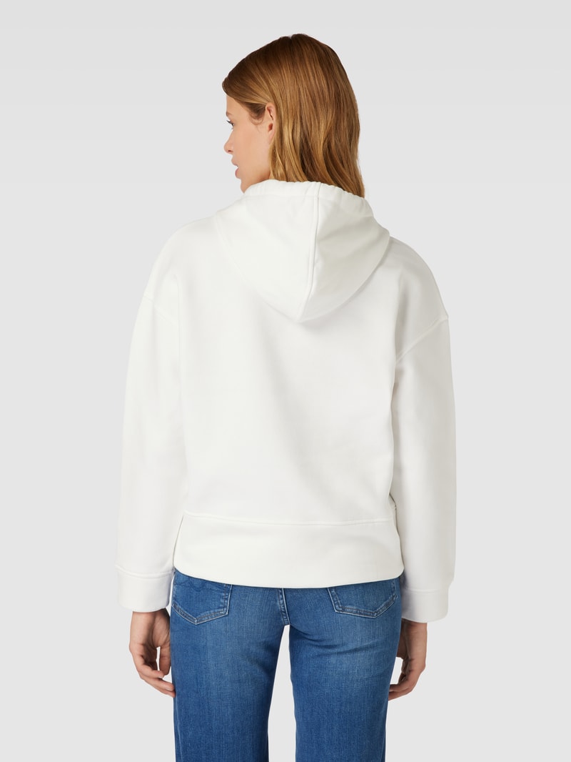 Hoodie mit Zierbesatz in offwhite