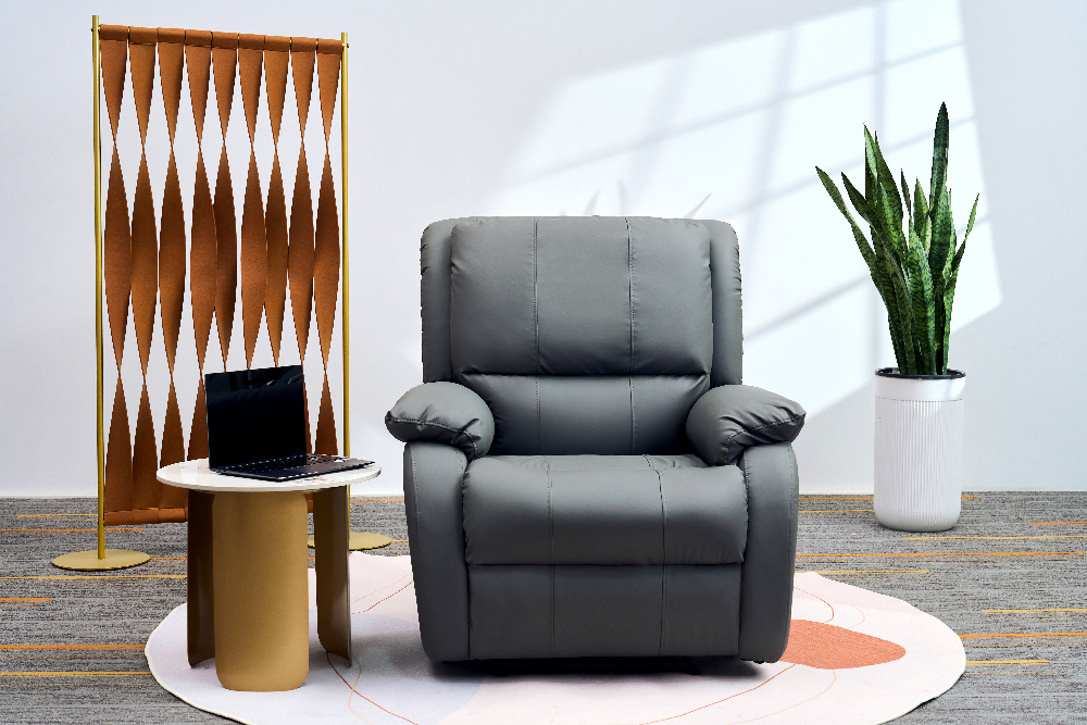 Happy Home Elektrischer Massagesessel mit Beinanhebung & verstellbare Rückenlehne HWP72-GRA