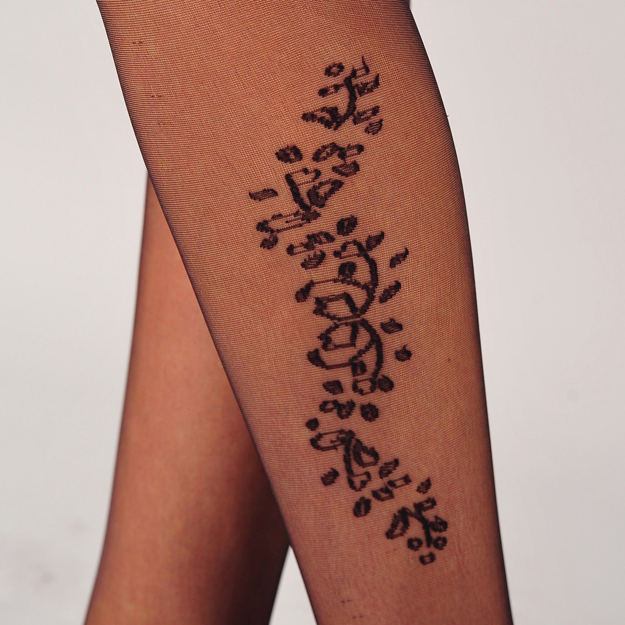 Collant fantaisie imitation tattoo 