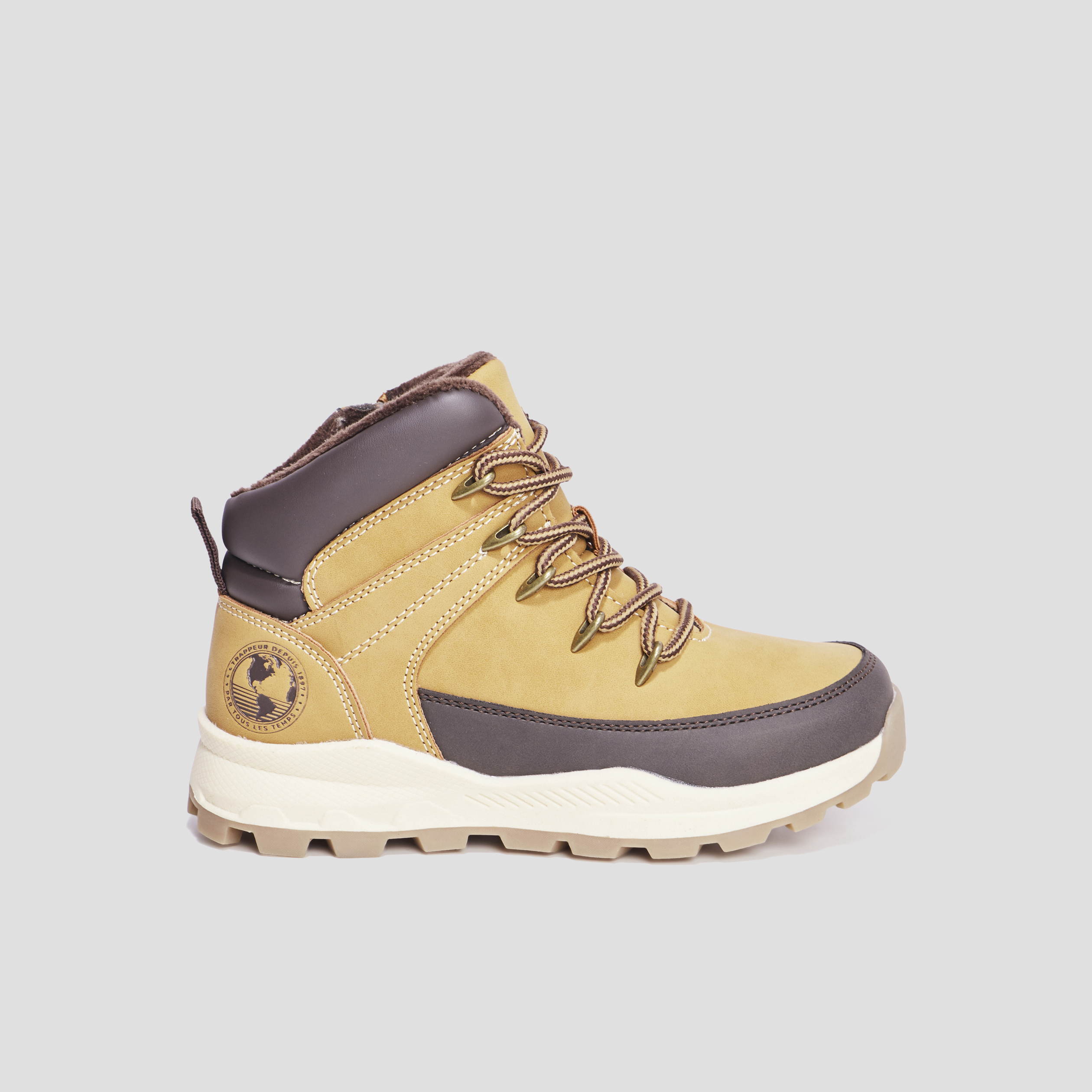 Bottines zippées Trappeur Barato jaune garçon | La Halle