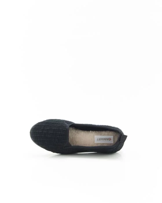 Ballerines velours gaufré Thermolactyl