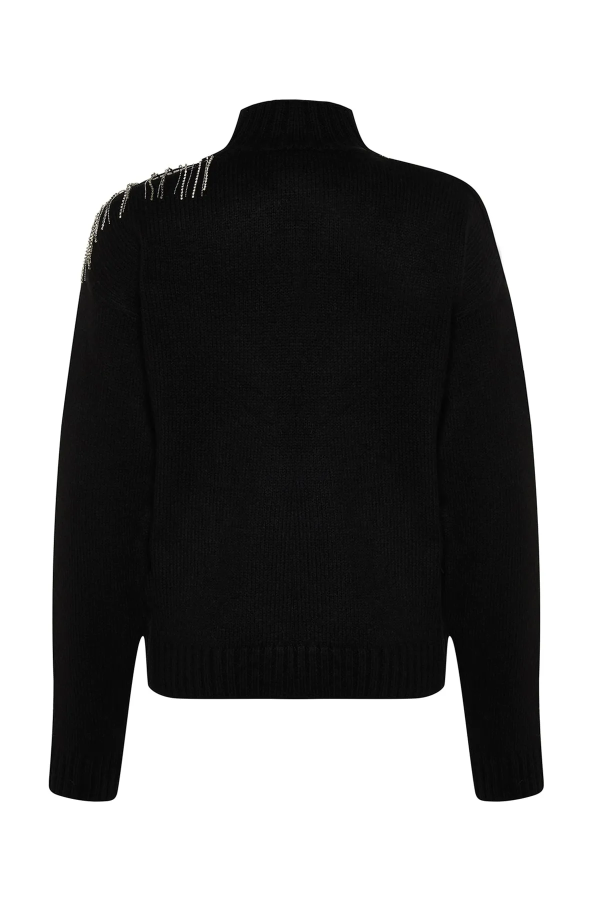 Trendyol Collection  Schwarzer Strickpullover mit Stehkragen TWOAW24KZ00120