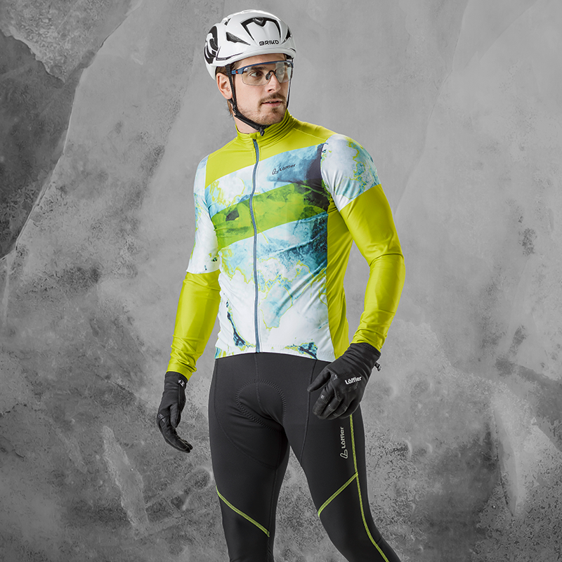 Löffler Floes Green Herren Langarm-Radtrikot