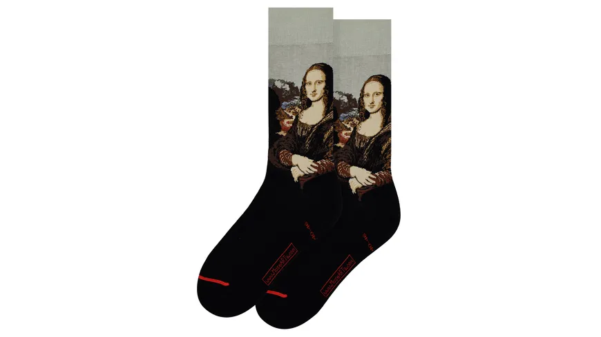 MuseARTa Unisex Socken Leonardo da Vinci - Mona Lisa Green