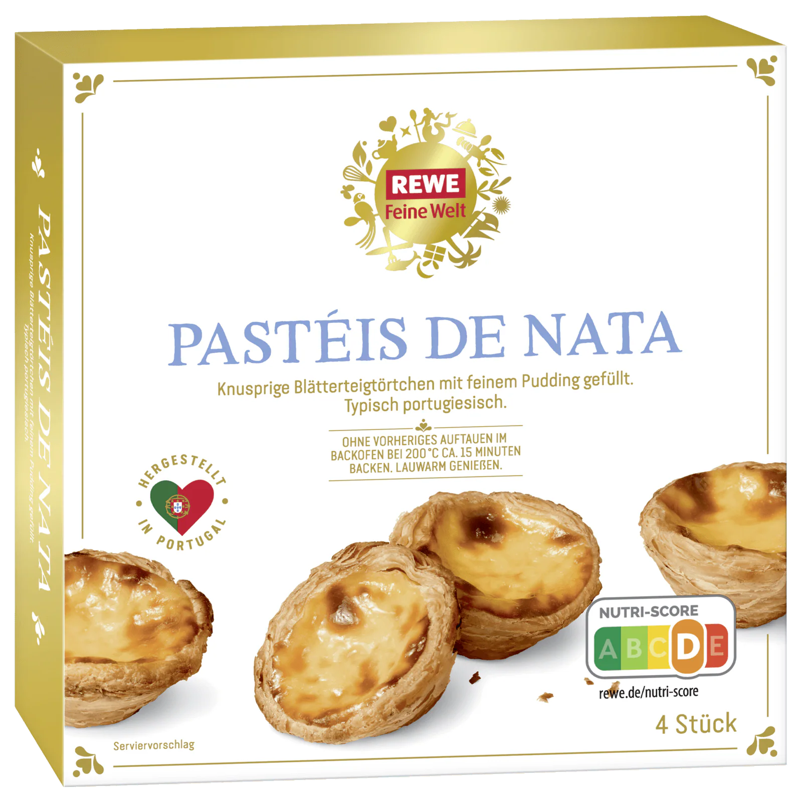 REWE Feine Welt Pastéis de Nata 4x60g