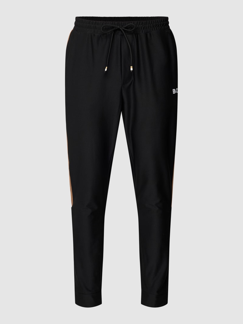 Sweatpants mit elastischem Bund Modell 'Hicon' in schwarz