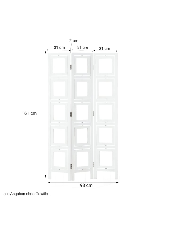 Homestyle4u 3-tlg. Paravent in Braun 93x161 günstig kaufen onesize