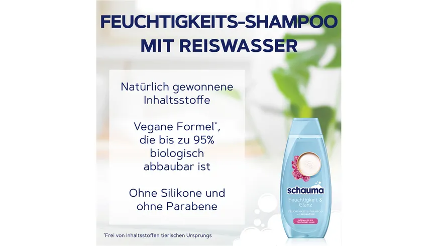 SCHAUMA Shampoo Feuchtigkeit & Glanz 400 ml