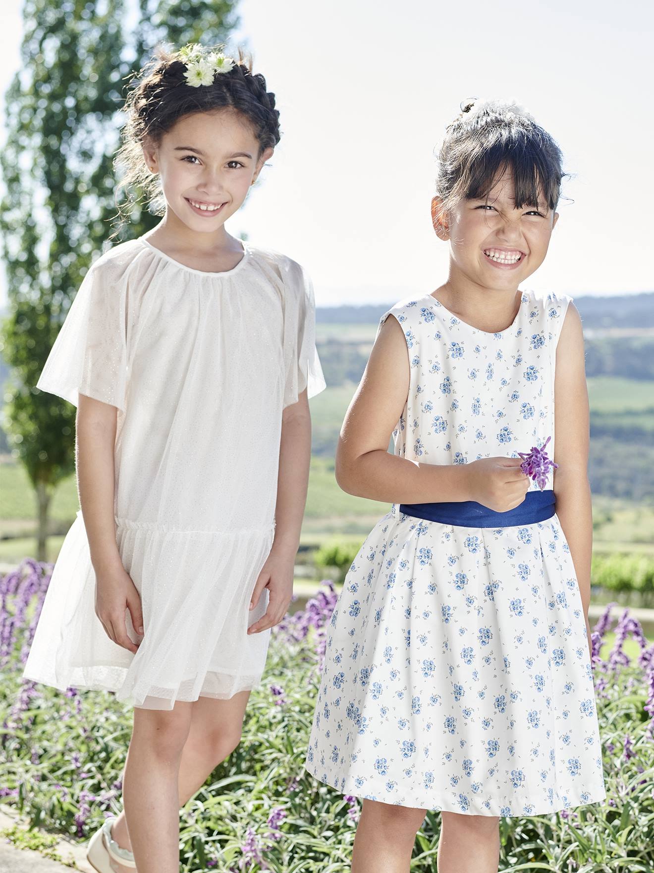 Vertbaudet Mädchen Festkleid - wollweiß