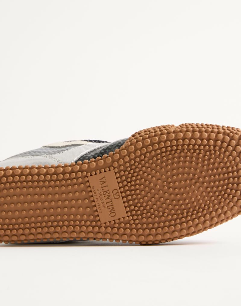 Amphibia Sneaker i gummieret kalveskind og lamineret nappa
