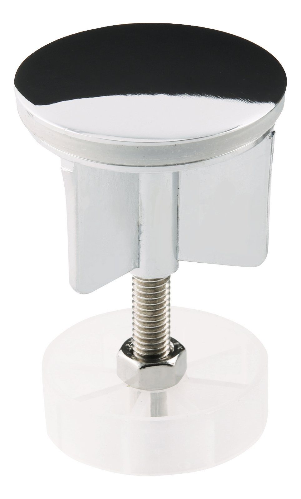 SANITOP WINGENROTH Waschbeckenstöpsel, Ø 4 cm (1 St., Waschbeckenstöpsel für Ab- und Überlaufgarnituren), Ventilstopfen, Zentrierstern, Haarsieb, höhenverstellbar, 191975