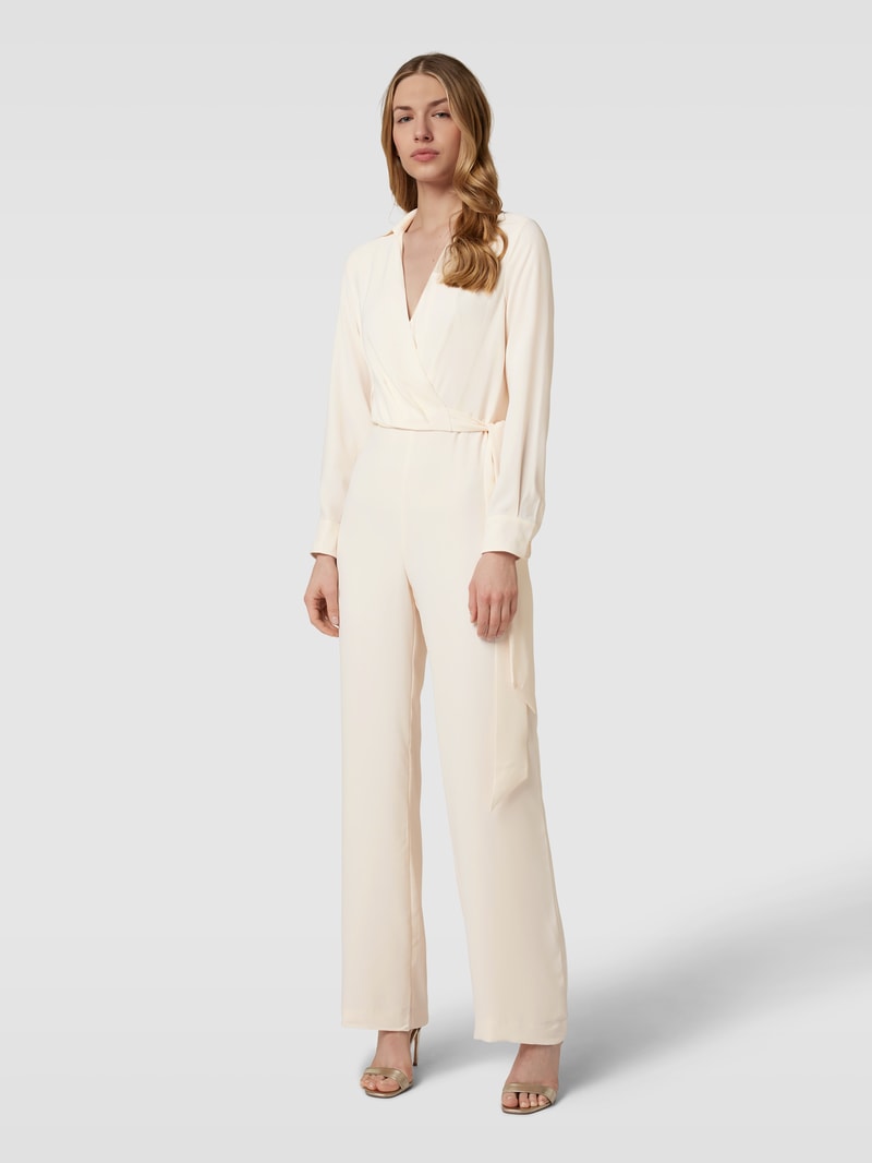 Jumpsuit mit Umlegekragen Modell 'GIRWIN' in offwhite