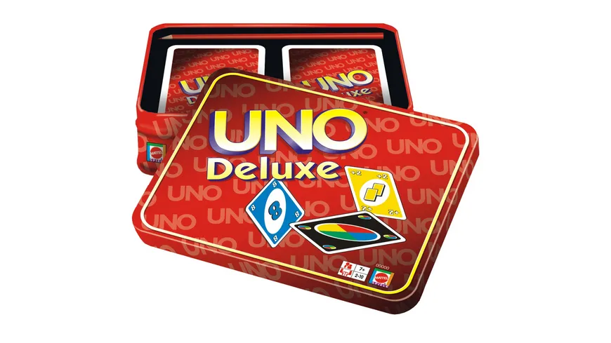 Mattel Games UNO Deluxe Metallbox, Kartenspiel, Gesellschaftsspiel, Kinderspiel