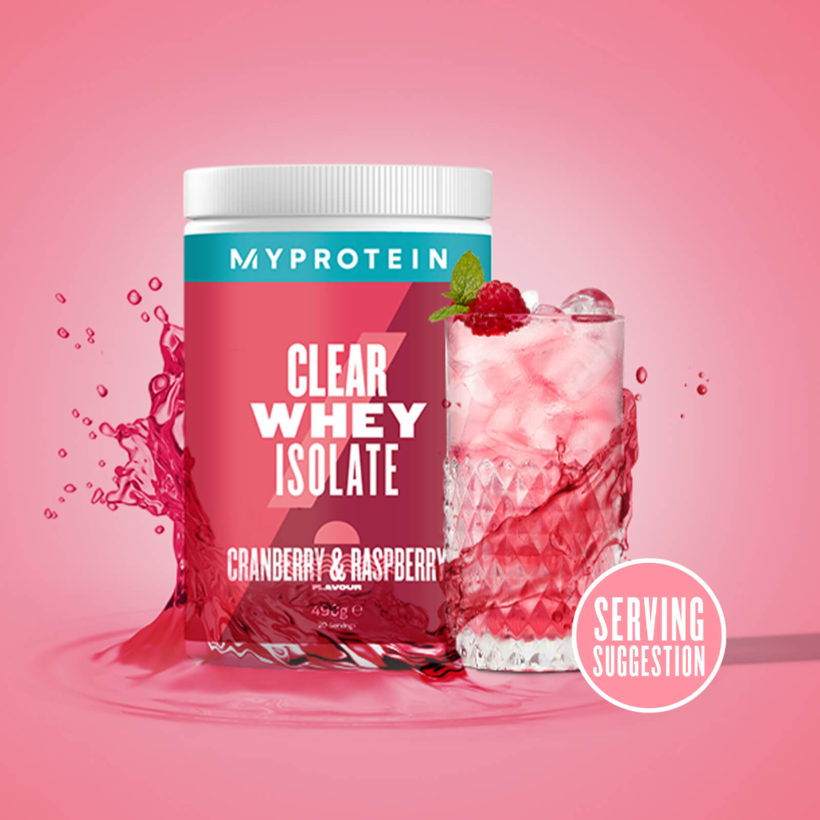 Clear Whey Isolate, Cranberry & Raspberry, 871g