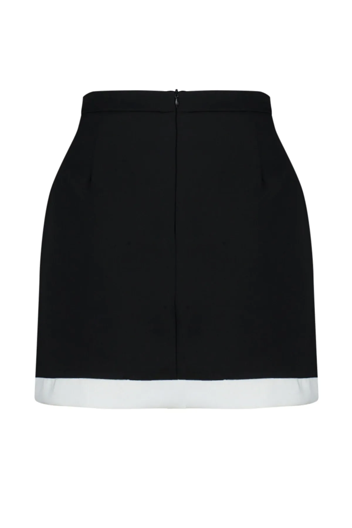 Trendyol Collection  Schwarzer, gestreifter Mini-Webrock mit hoher Taille TWOAW24ET00104