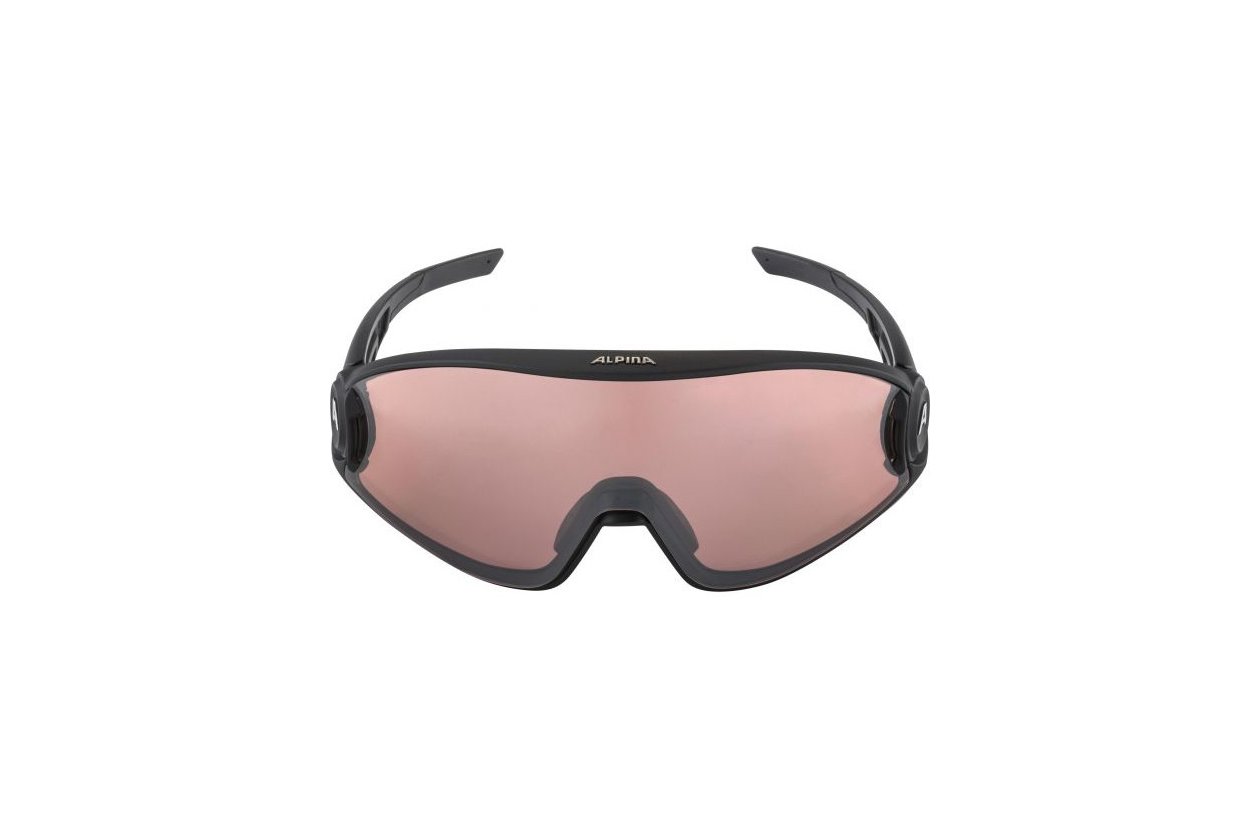 Alpina 5W1NG QV black matt / blue mirror lens